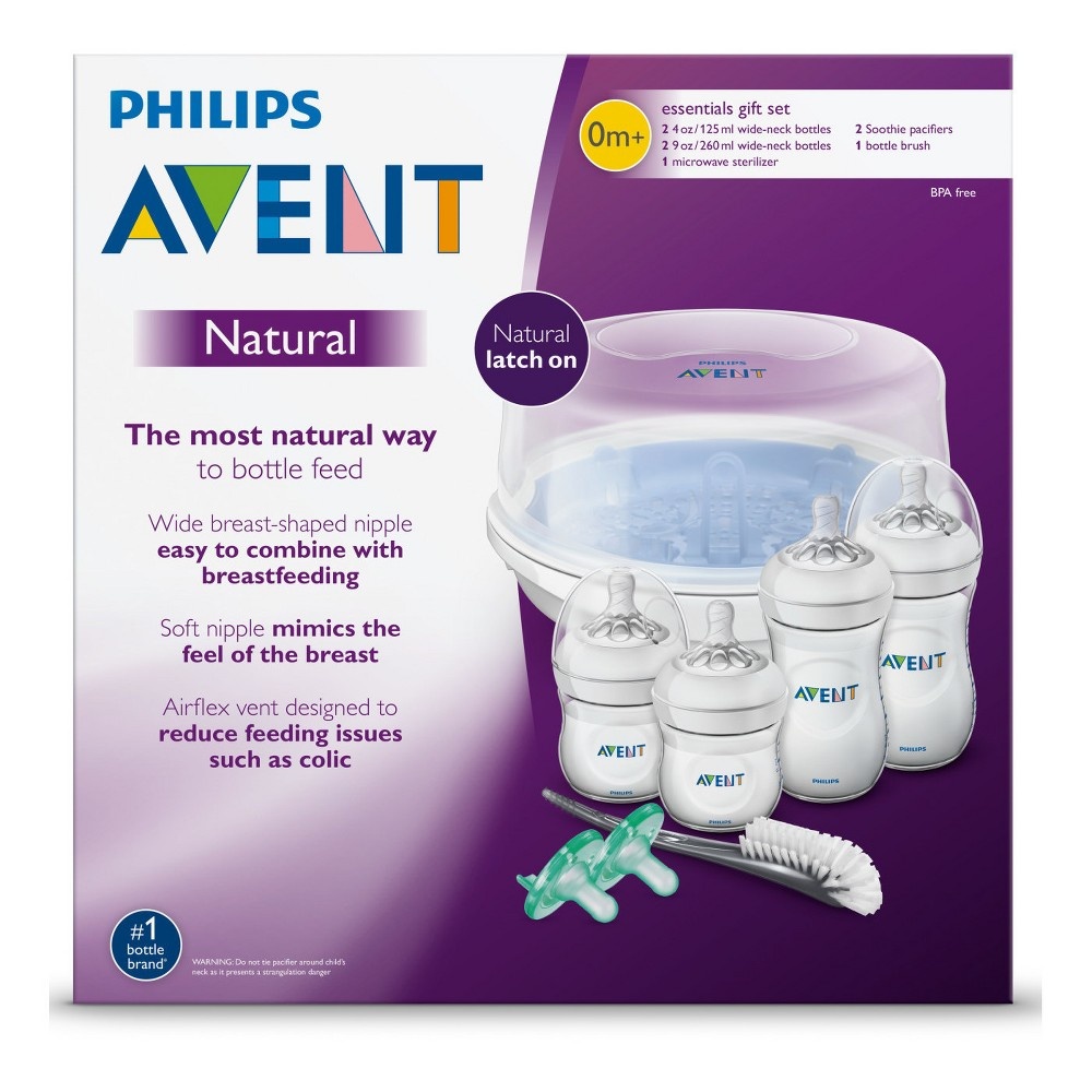 slide 2 of 10, Philips Avent Natural Baby Bottle Essentials Gift Set, 1 ct