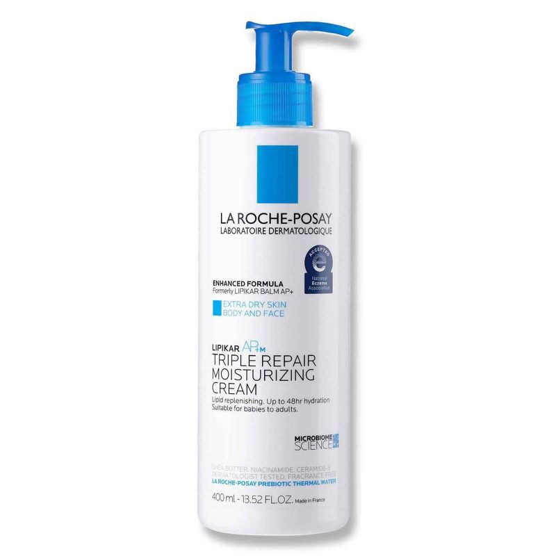 slide 1 of 7, La Roche Posay Lipikar AP+M Triple Repair Body Moisturizing Cream, Body and Face Moisturizer for Dry Skin with Shea Butter and Glycerin - 13.5 oz, 13.5 oz