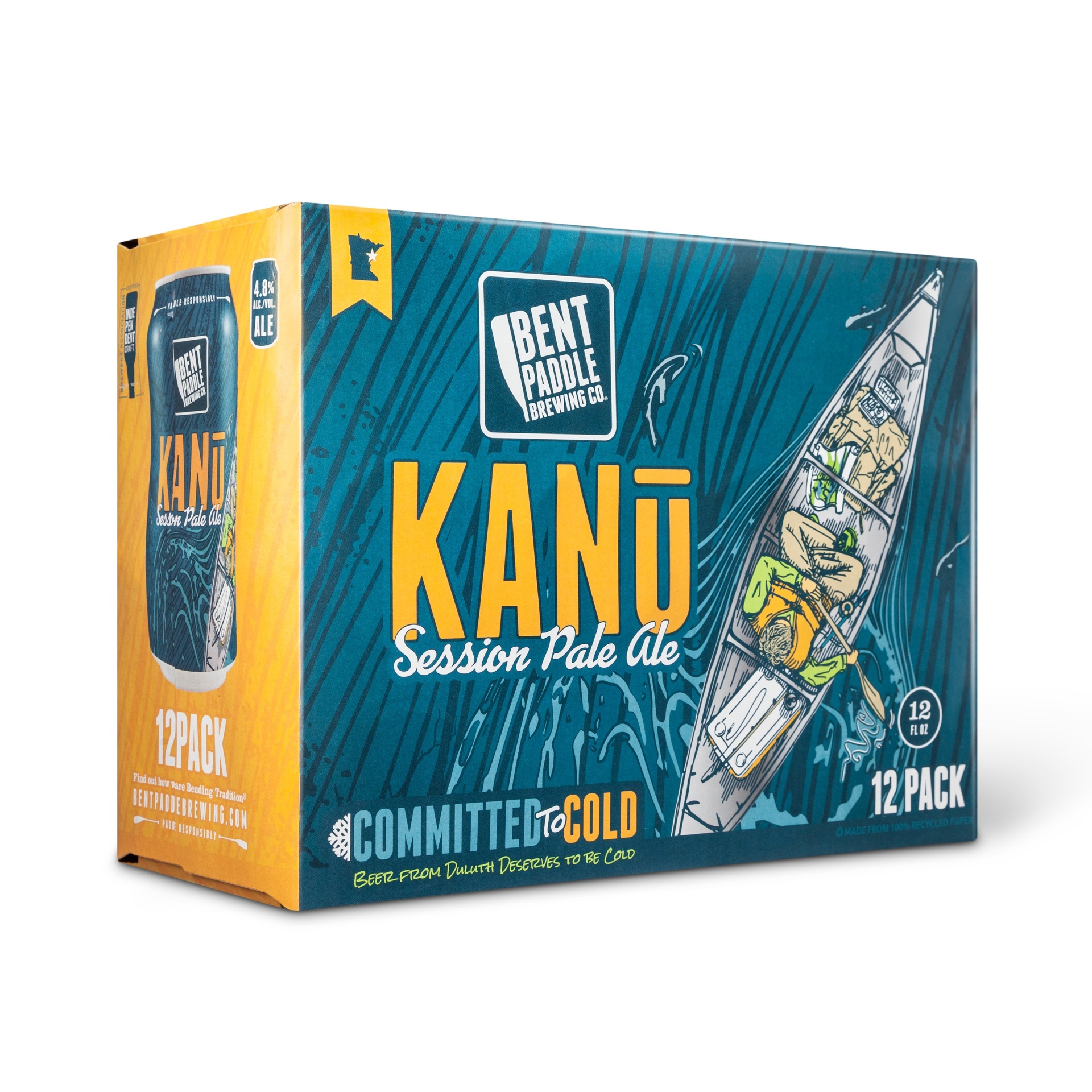 slide 1 of 2, Bent Paddle Brewing Co Bent Paddle Kanu Session Pale Ale Beer - 12pk/12 fl oz Cans, 12 ct; 12 fl oz