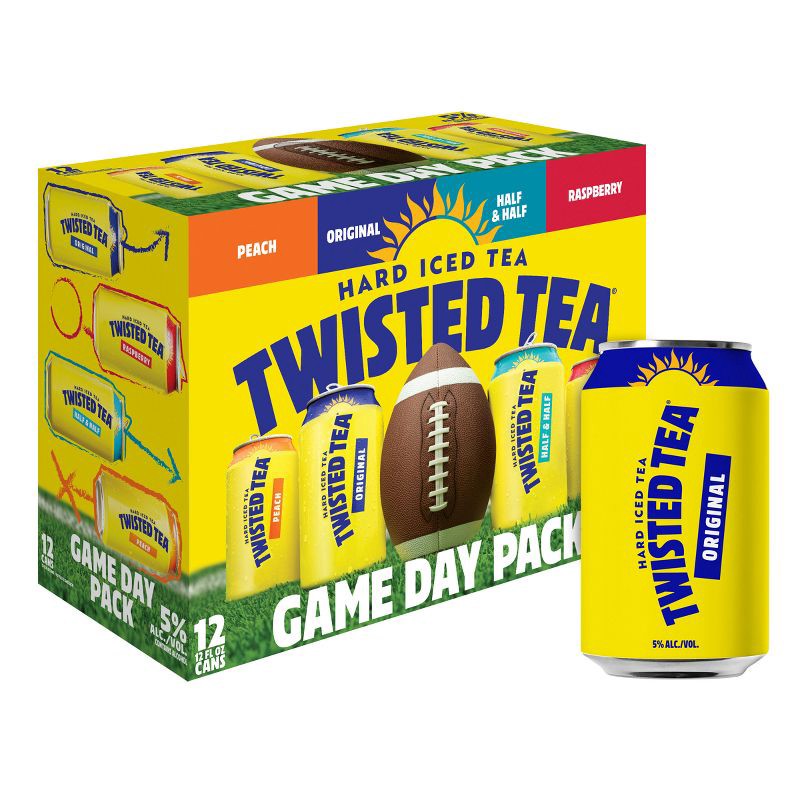 slide 1 of 10, Twisted Tea Hard Iced Tea Party Pack - 12pk/12 fl oz Cans, 12 ct; 12 fl oz