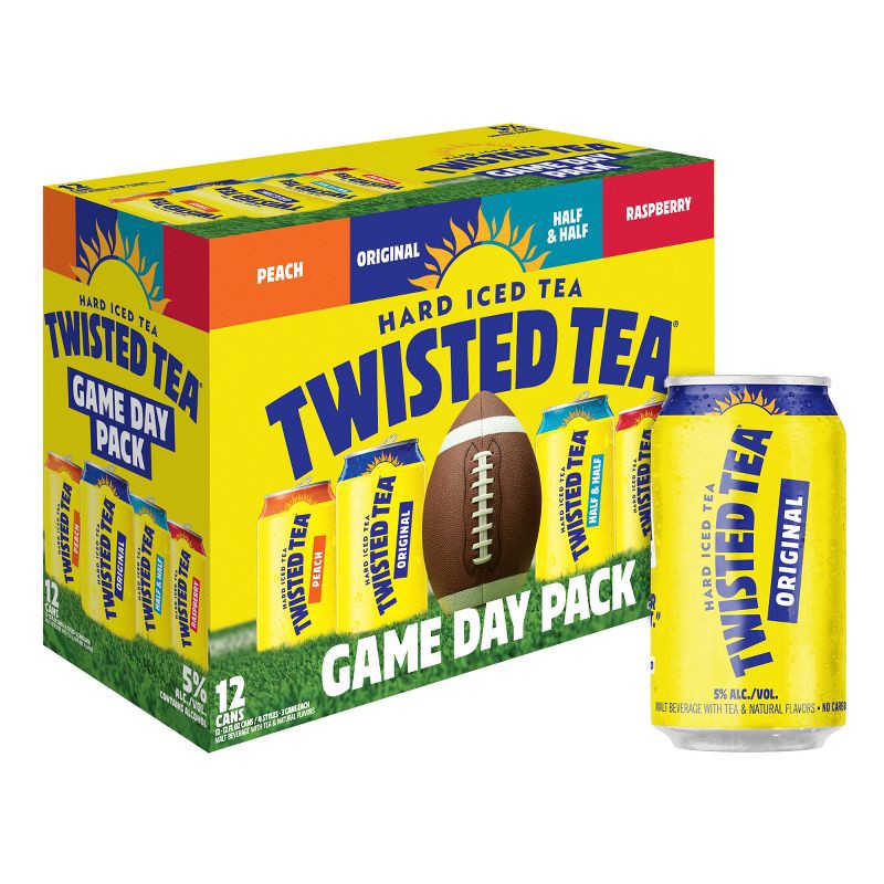 slide 10 of 10, Twisted Tea Hard Iced Tea Party Pack - 12pk/12 fl oz Cans, 12 ct; 12 fl oz
