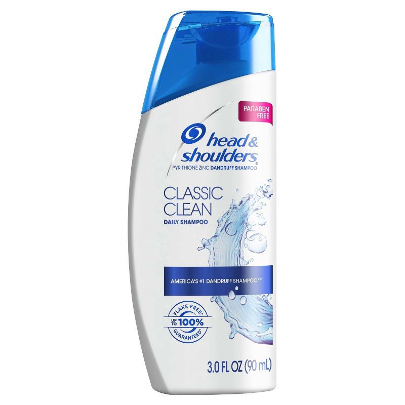 slide 3 of 7, Head & Shoulders Classic Clean Daily-Use Anti-Dandruff Paraben Free Shampoo - 3 fl oz, 3 fl oz