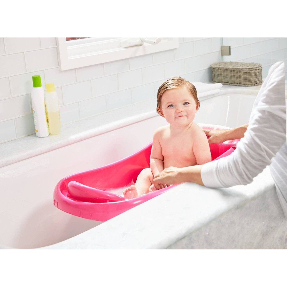 slide 4 of 4, The First Years Sure Comfort Deluxe Newborn-to-Toddler Tub with Sling - Pink, 1 ct