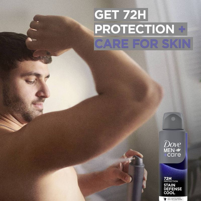 slide 5 of 6, Dove Men+Care 72-Hour Stain Defense Dry Spray Antiperspirant & Deodorant Cool - 3.8oz, 3.8 oz