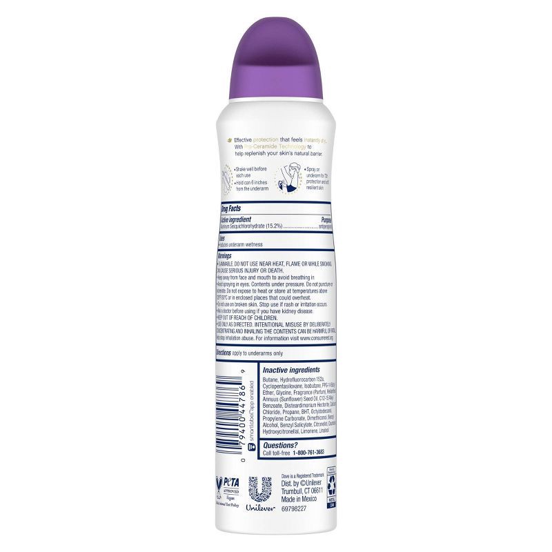 slide 3 of 7, Dove Beauty Advanced Care Lavender Fresh 48-Hour Women's Antiperspirant & Deodorant Dry Spray – 3.8oz, 3.8 oz