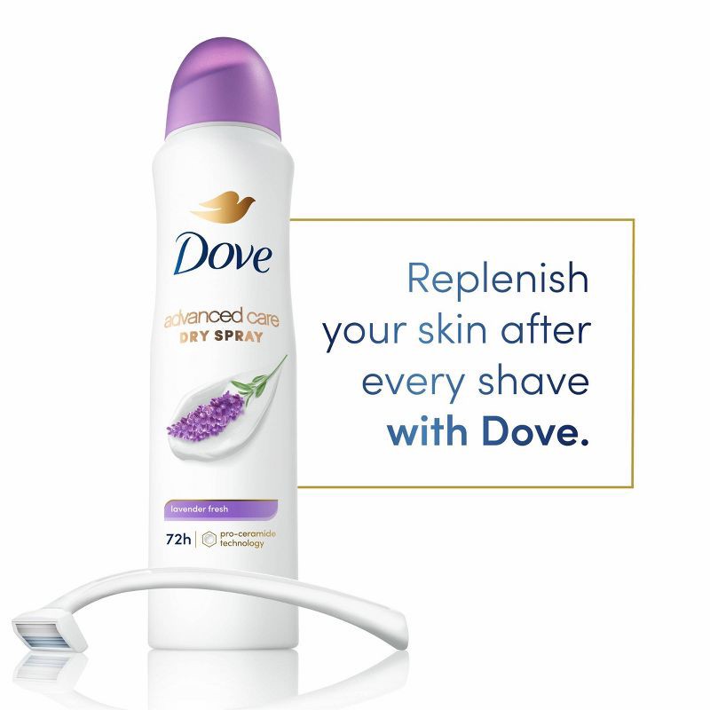 slide 4 of 7, Dove Beauty Advanced Care Lavender Fresh 72-Hour Women's Antiperspirant & Deodorant Dry Spray – 3.8oz, 3.8 oz