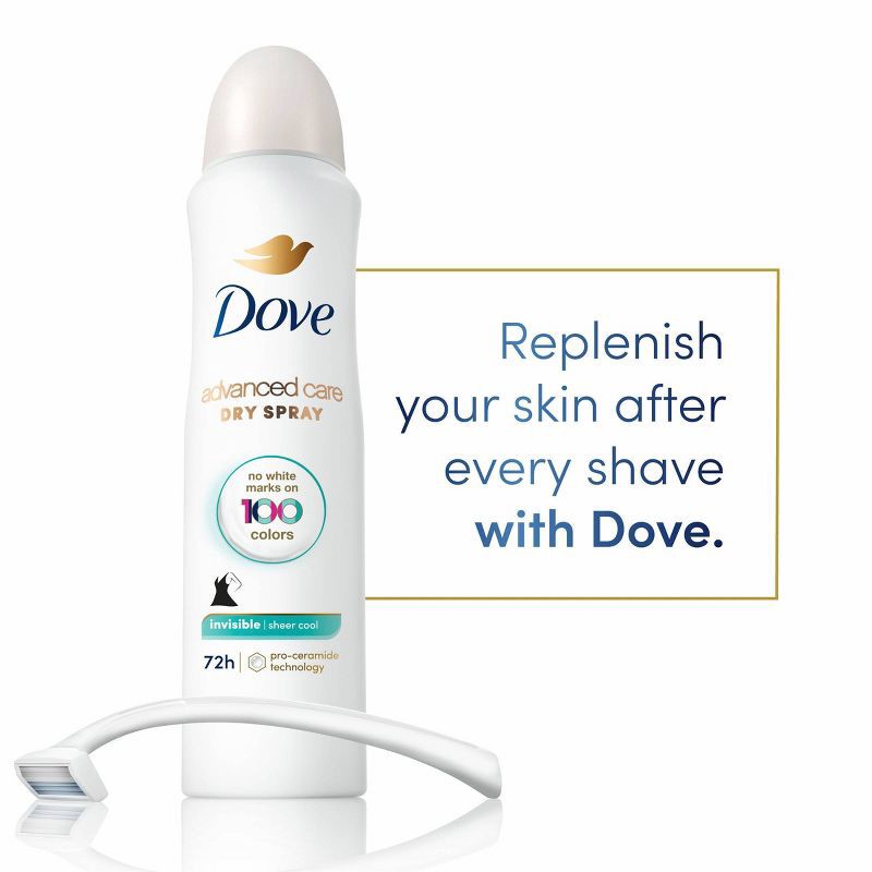 slide 4 of 7, Dove Beauty Advanced Care Sheer Cool 72-Hour Women's Antiperspirant & Deodorant Dry Spray - 3.8oz, 3.8 oz