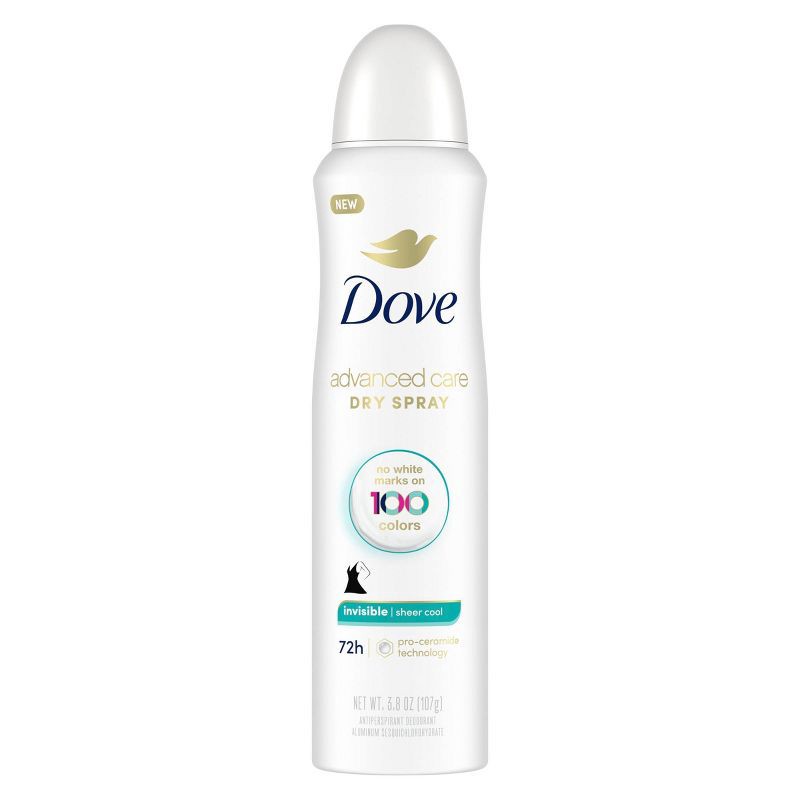 slide 1 of 6, Dove Beauty Advanced Care Sheer Cool 72-Hour Women's Antiperspirant & Deodorant Dry Spray - 3.8oz, 3.8 oz