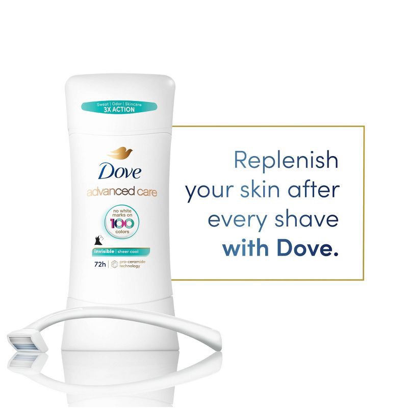 slide 5 of 7, Dove Beauty Advanced Care Sheer Cool 72-Hour Women's Solid Antiperspirant & Deodorant - 2.6oz, 2.6 oz