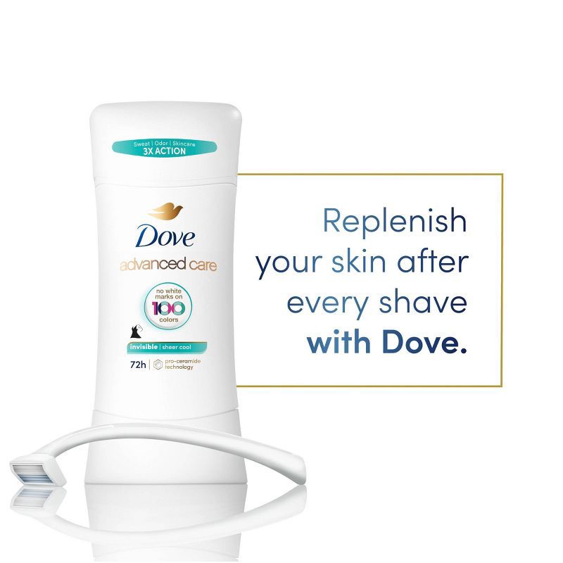 slide 6 of 9, Dove Beauty Advanced Care Sheer Cool 72-Hour Women's Antiperspirant & Deodorant - 2.6oz, 2.6 oz