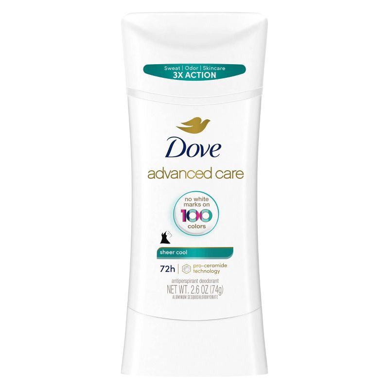 slide 1 of 7, Dove Beauty Advanced Care Sheer Cool 72-Hour Women's Solid Antiperspirant & Deodorant - 2.6oz, 2.6 oz