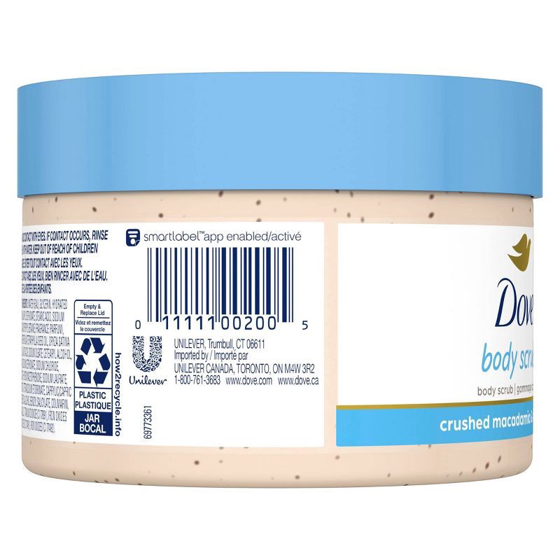 slide 3 of 10, Dove Beauty Dove Crushed Macadamia & Rice Milk Exfoliating Body Scrub - 10.5 oz, 10.5 oz