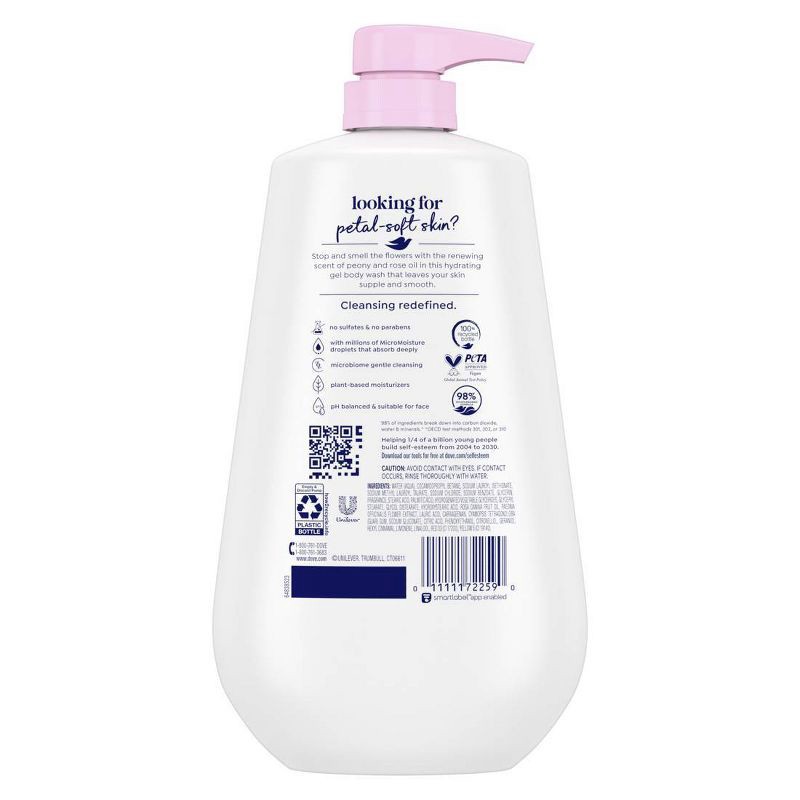 slide 2 of 11, Dove Beauty Dove Renew Body Wash Pump Peony & Rose Oil Nourishing 24hr Lotion-Soft Skin - 30.6 fl oz, 30.6 fl oz