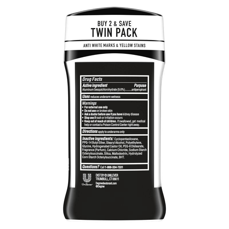 slide 2 of 8, Degree Men Ultraclear Black + White 72-Hour Antiperspirant & Deodorant - 2.7oz/2pk, 2 ct; 2.7 oz