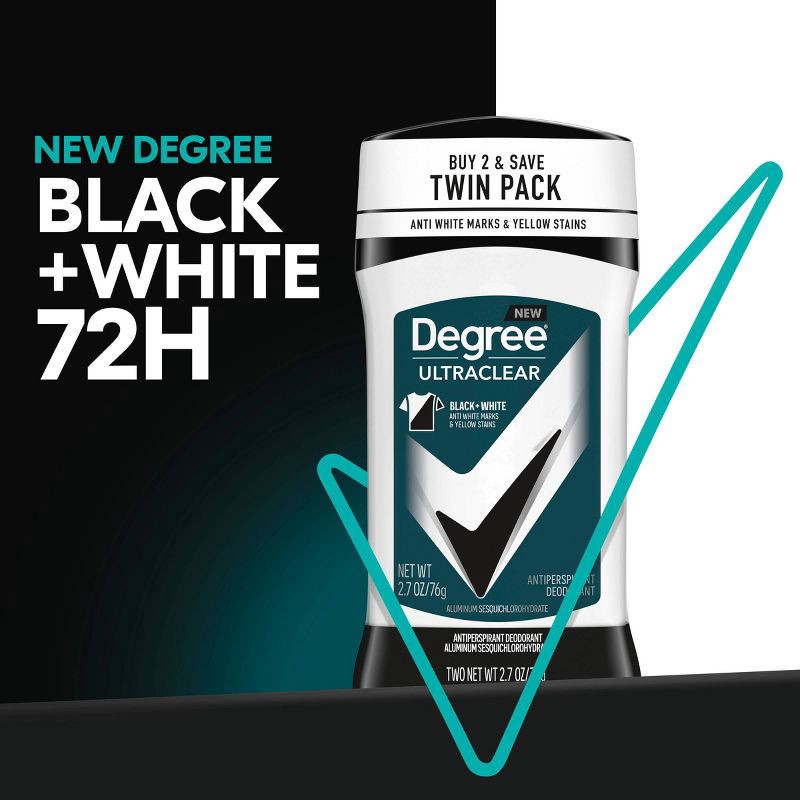 slide 3 of 9, Degree Men Ultraclear Black + White 72-Hour Antiperspirant & Deodorant - 2.7oz/2pk, 2 ct; 2.7 oz