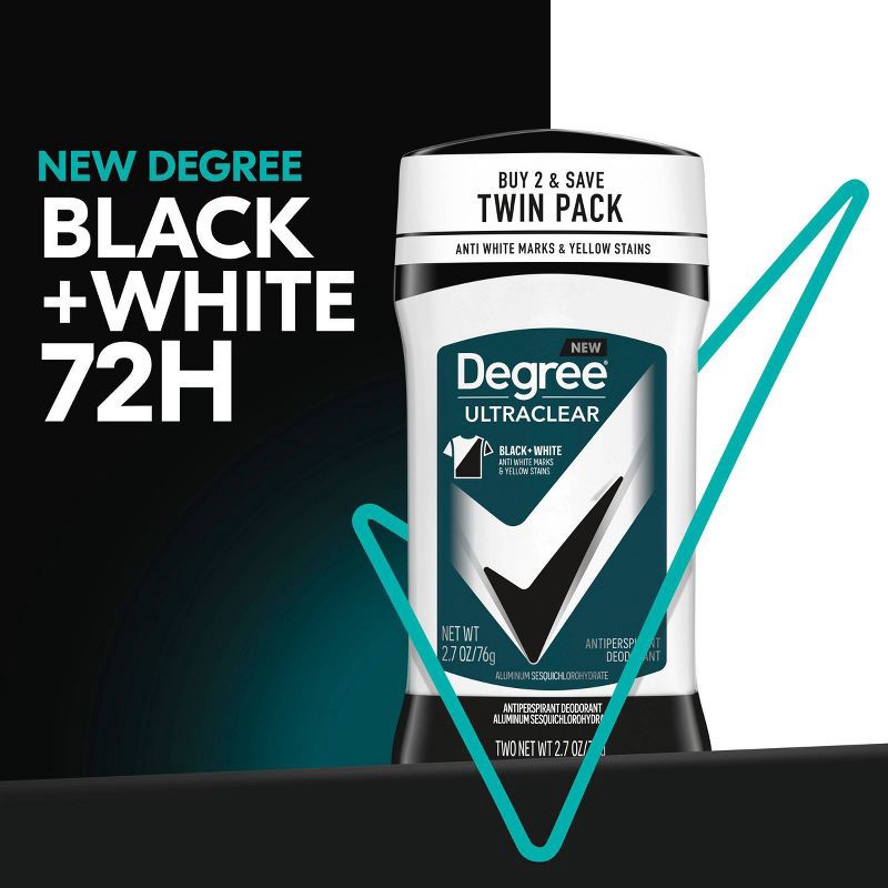 slide 3 of 8, Degree Men Ultraclear Black + White 72-Hour Antiperspirant & Deodorant - 2.7oz/2pk, 2 ct; 2.7 oz