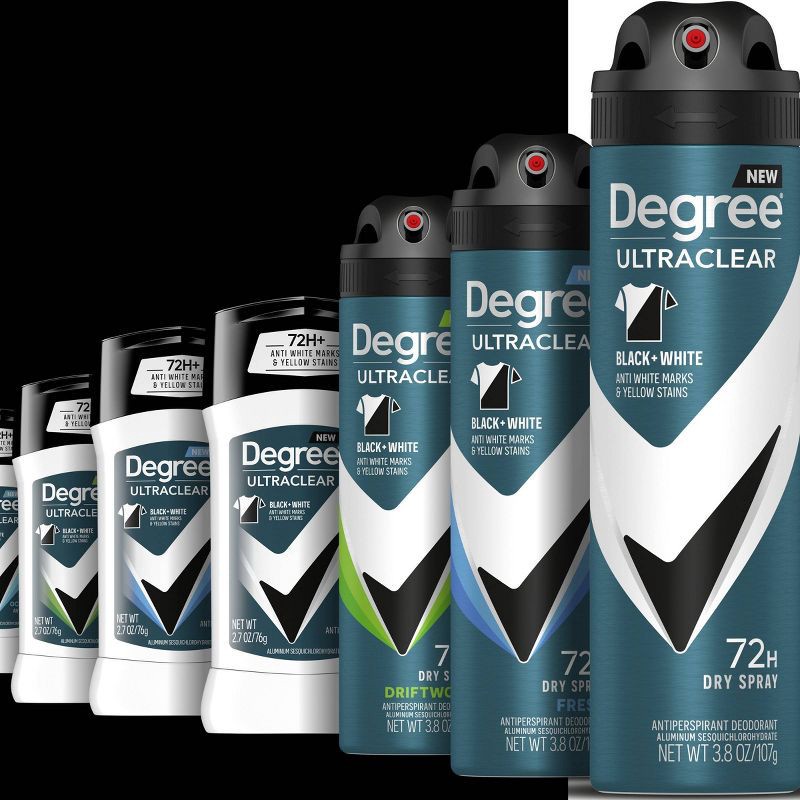 slide 9 of 9, Degree Men Ultraclear Black + White 72-Hour Antiperspirant & Deodorant - 2.7oz/2pk, 2 ct; 2.7 oz