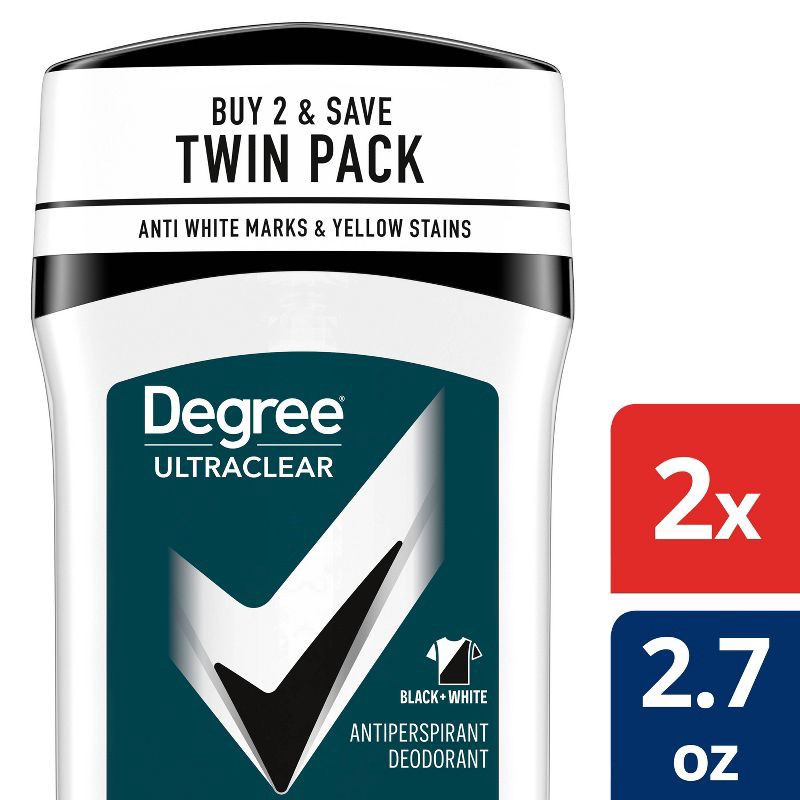 slide 1 of 9, Degree Men Ultraclear Black + White 72-Hour Antiperspirant & Deodorant - 2.7oz/2pk, 2 ct; 2.7 oz