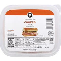 Publix Sliced Cooked Ham With Water Added