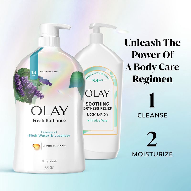 slide 8 of 11, Olay Fresh Outlast Body Wash Birch Water & Lavender - 33 fl oz, 33 fl oz