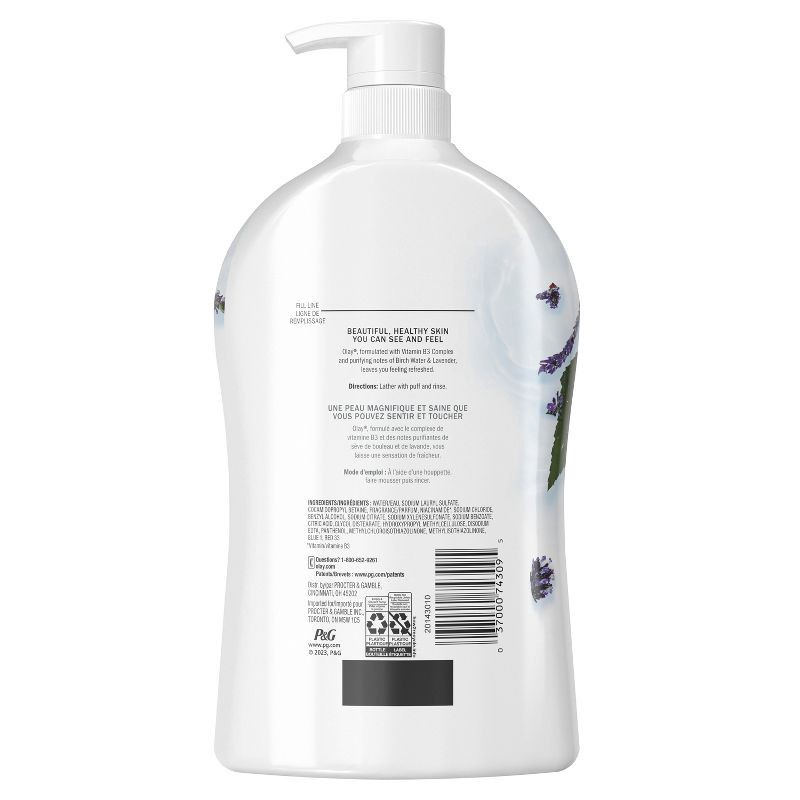 slide 8 of 8, Olay Fresh Outlast Body Wash Birch Water & Lavender - 33 fl oz, 33 fl oz