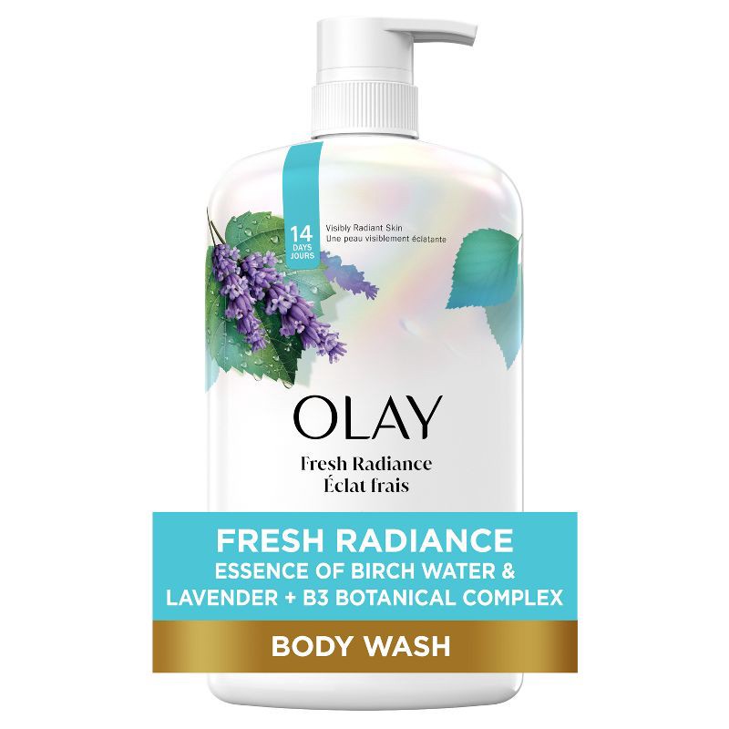 slide 1 of 8, Olay Fresh Outlast Body Wash Birch Water & Lavender - 33 fl oz, 33 fl oz