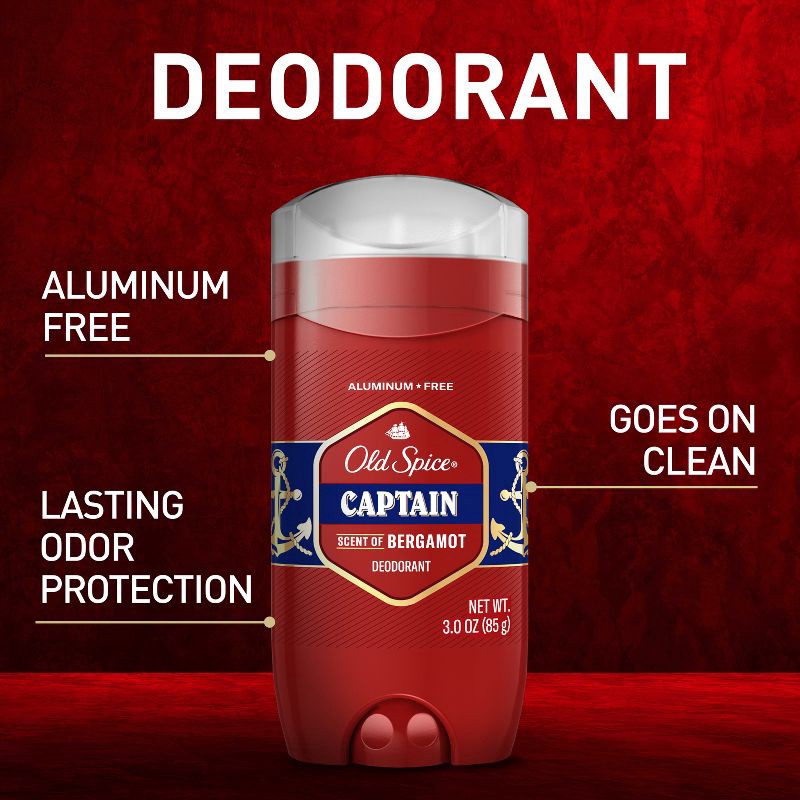 slide 3 of 7, Old Spice Red Collection Captain Deodorant - 3oz, 3 oz