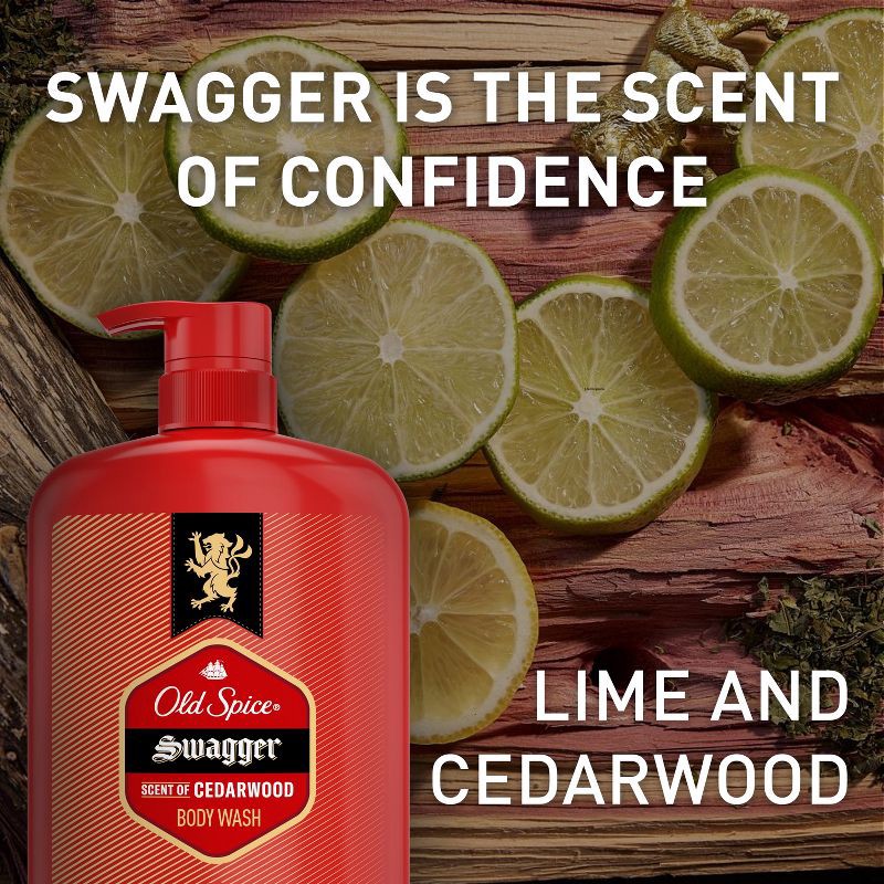 slide 4 of 10, Old Spice Men's Swagger with Cedarwood Body Wash - 33.4 fl oz, 33.4 fl oz