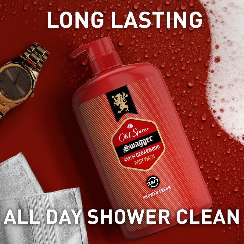 slide 6 of 10, Old Spice Men's Swagger with Cedarwood Body Wash - 33.4 fl oz, 33.4 fl oz