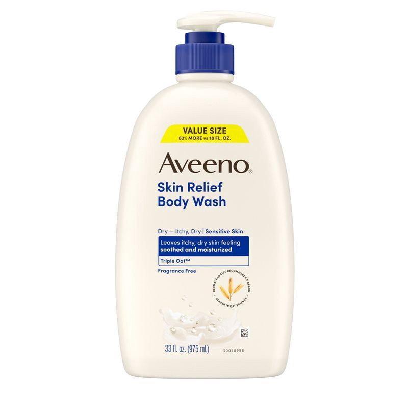 slide 2 of 10, Aveeno Skin Relief Body Wash - 33 fl oz, 33 fl oz