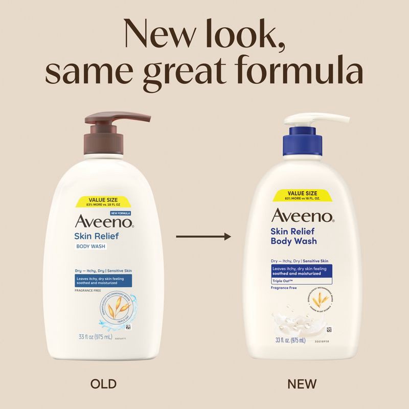 slide 3 of 10, Aveeno Skin Relief Body Wash - 33 fl oz, 33 fl oz