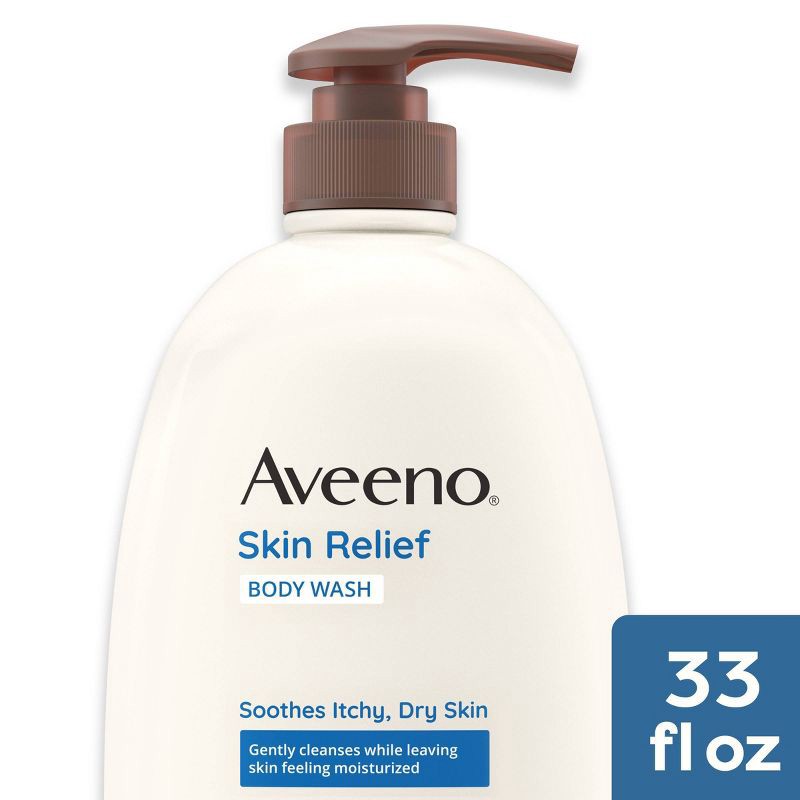 slide 1 of 8, Aveeno Active Naturals Skin Relief Body Wash, Fragrance Free, 33 oz, 33 oz