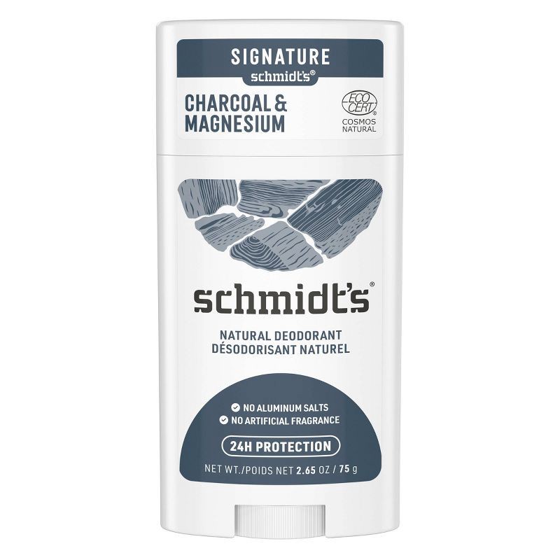 slide 6 of 8, Schmidt's Charcoal + Magnesium Aluminum-Free Natural Deodorant Stick - 2.65oz, 2.65 oz
