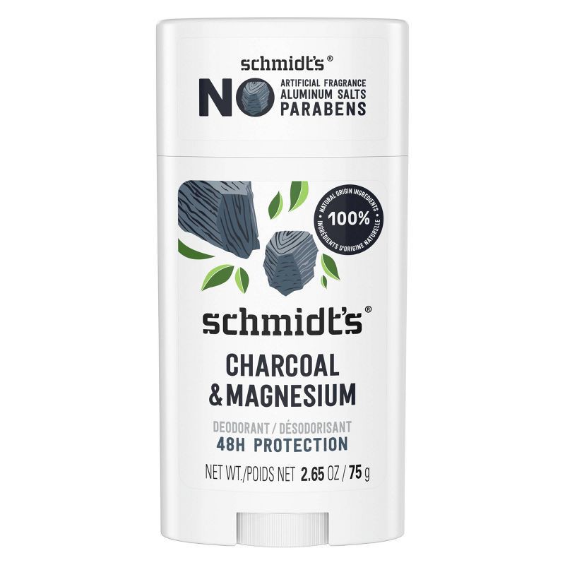 slide 2 of 9, Schmidt's Charcoal + Magnesium Aluminum-Free Natural Deodorant Stick - 2.65oz, 2.65 oz