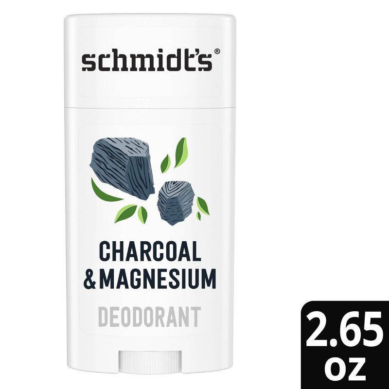 slide 1 of 9, Schmidt's Charcoal + Magnesium Aluminum-Free Natural Deodorant Stick - 2.65oz, 2.65 oz