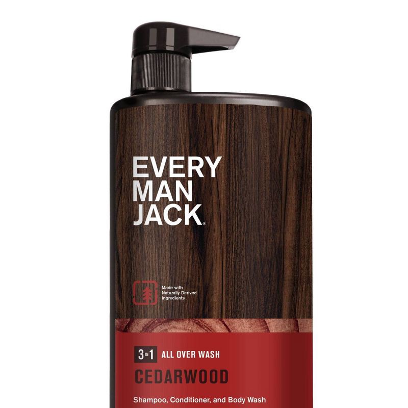 slide 1 of 1, Every Man Jack Cedarwood Hydrating Men's 3-in-1 All Over Wash - Body Wash, Shampoo and Conditioner - 32 fl oz, 32 fl oz