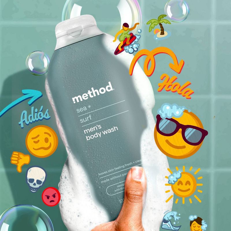 slide 3 of 7, Method Men Body Wash Sea and Surf - 18 fl oz, 18 fl oz