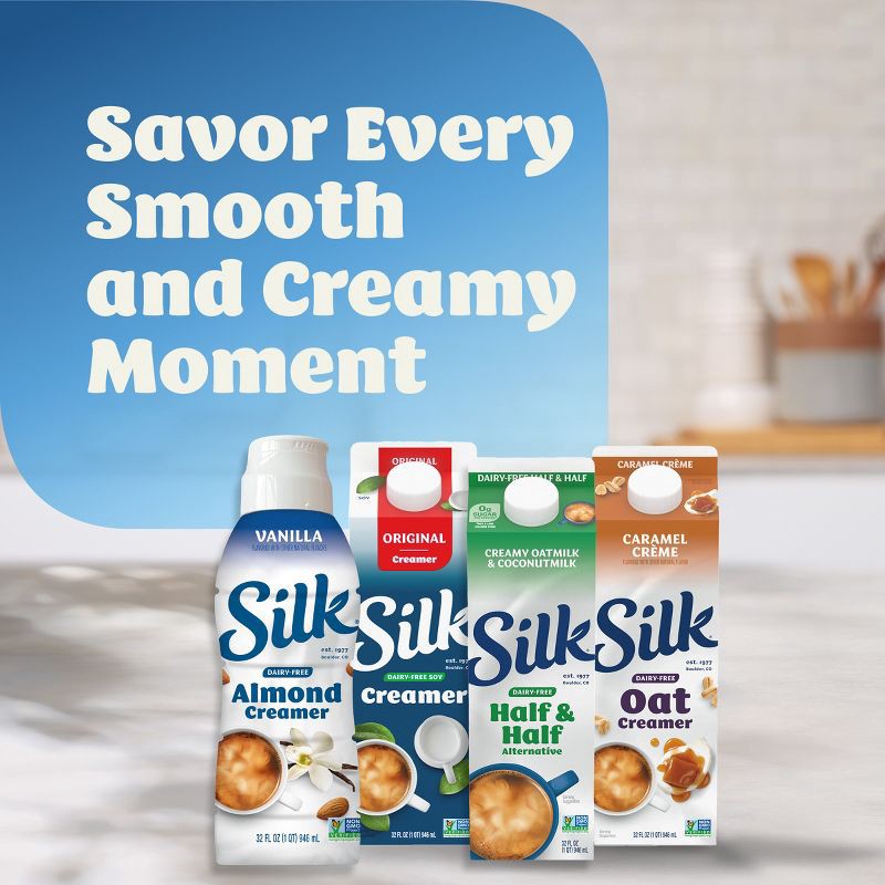 slide 10 of 13, Silk Pumpkin Spice Dairy-Free Almond Milk Coffee Creamer - 1qt, 1 qt