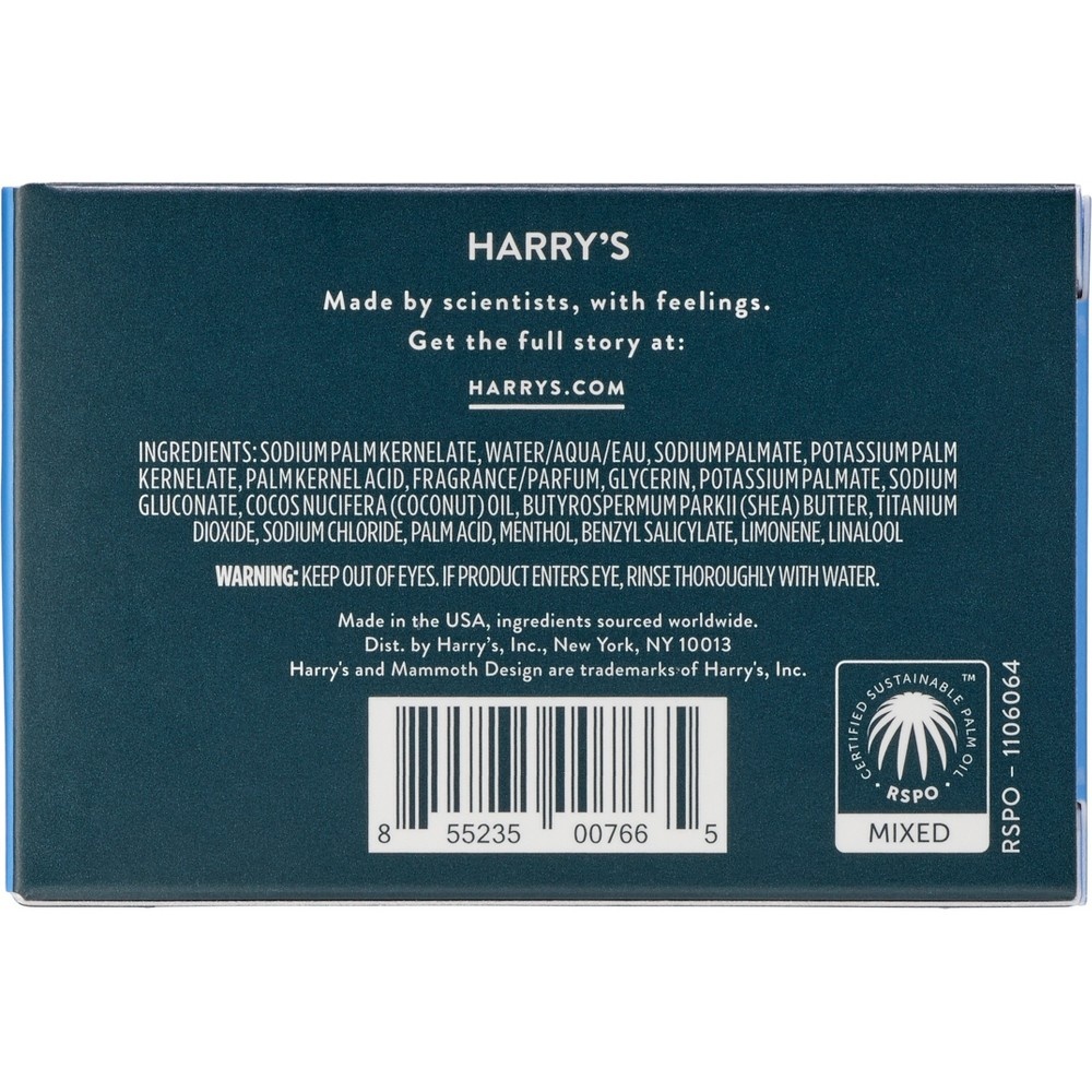 slide 3 of 6, Harry's Stone Bar Soap, 5 oz