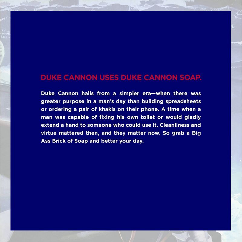 slide 7 of 8, Duke Cannon Supply Co. Duke Cannon Naval Diplomacy Big Brick of Soap - Bergamot & Aquatic Musk Bar Soap for Men - 10 oz, 10 oz