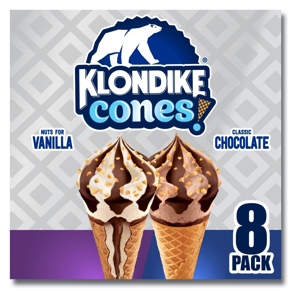 Klondike Cones Classic Chocolate & Nuts For Vanilla Frozen Dairy