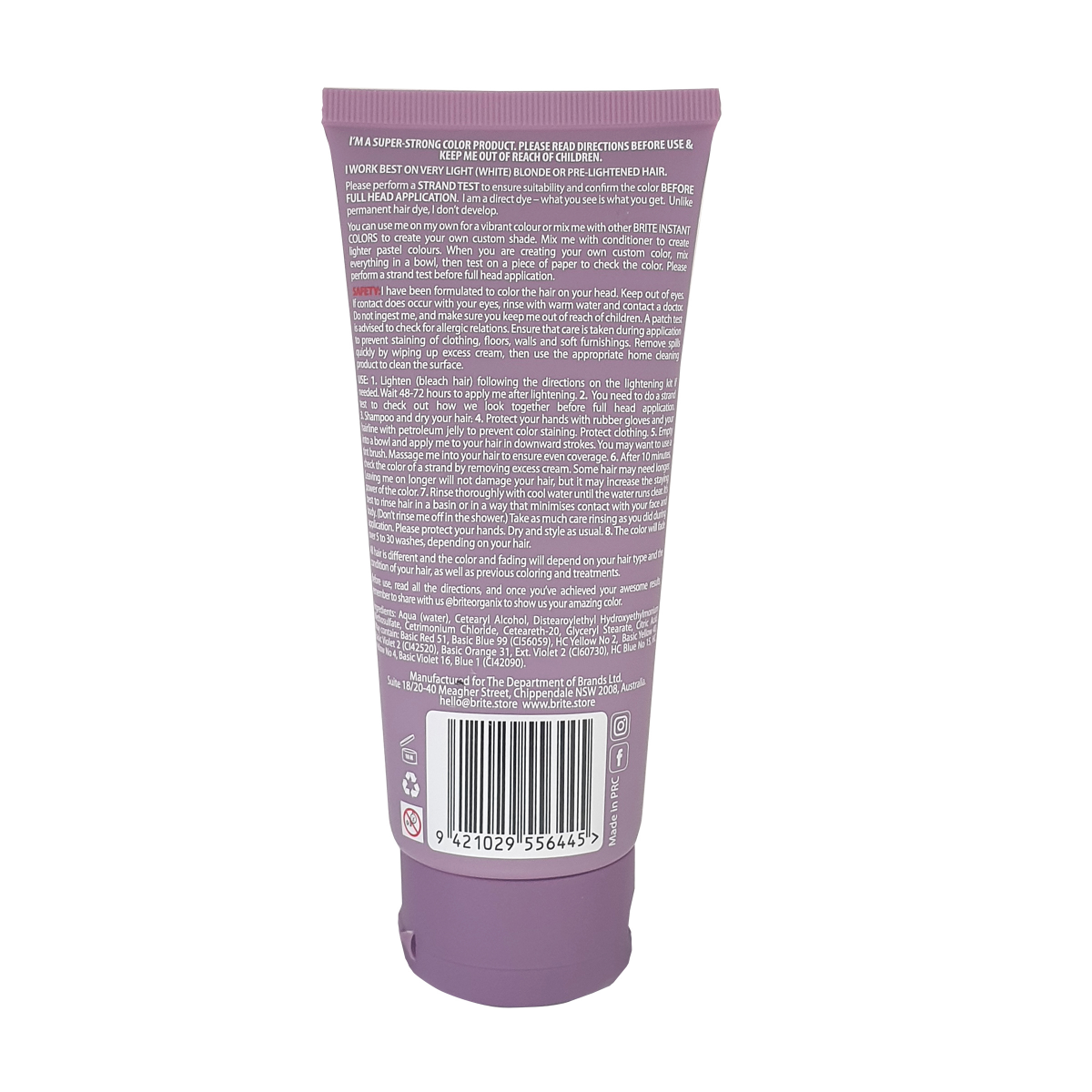 slide 3 of 6, Brite Instant Color Purple Hair Color, 3.fl. oz.