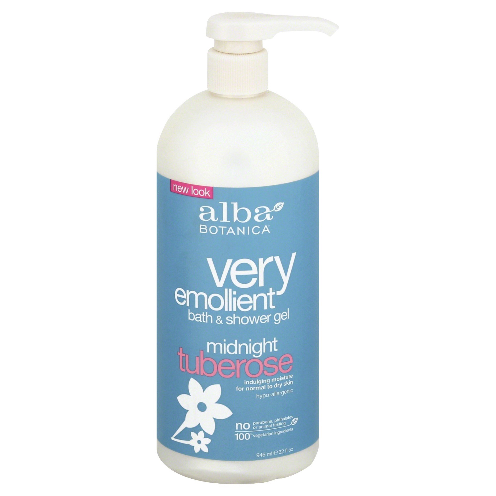 slide 1 of 6, Alba Botanica Midnight Tuberose Very Emollient Bath Wash, 32 oz