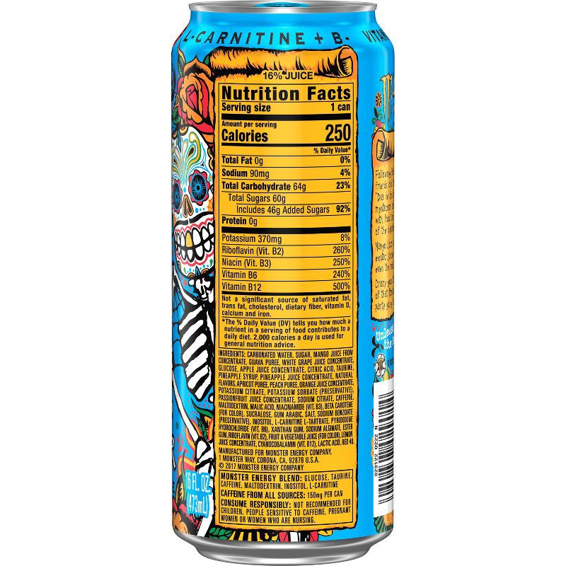 slide 8 of 8, Monster Energy Juice Monster, Mango Loco - 16 fl oz Can, 16 fl oz