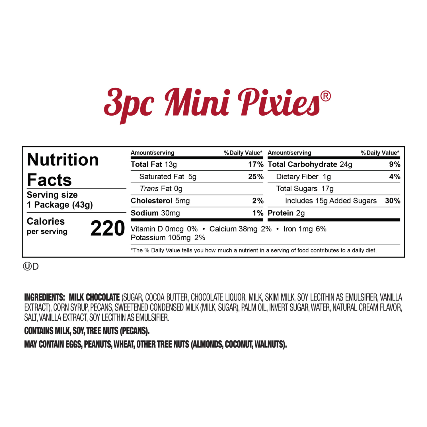 slide 6 of 7, Fannie May Milk Chocolate Caramel Pixies, 3 ct; 1.5 oz