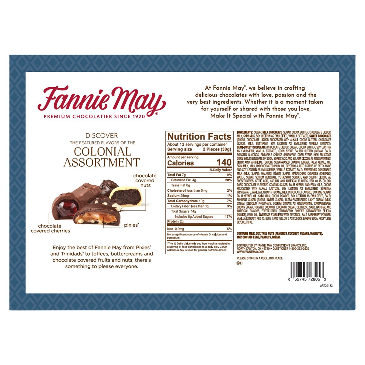 slide 19 of 21, Fannie May Colonial Assortment Candy, 14 oz