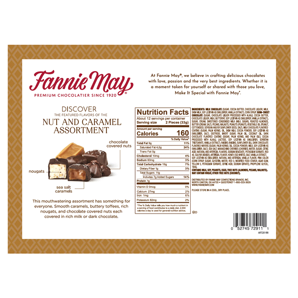 slide 20 of 21, Fannie May Nut And Caramel Collection, 14 oz