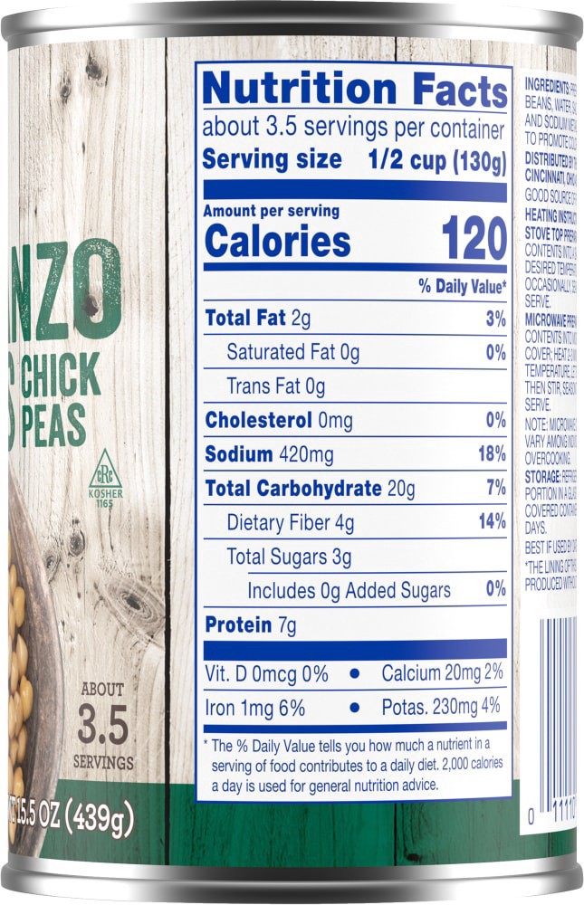 slide 4 of 4, Kroger Garbanzo Beans Chickpeas, 15.5 oz