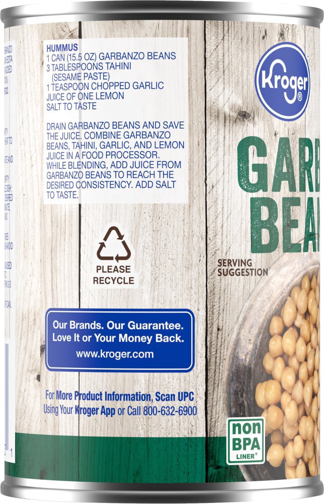 slide 2 of 4, Kroger Garbanzo Beans Chickpeas, 15.5 oz