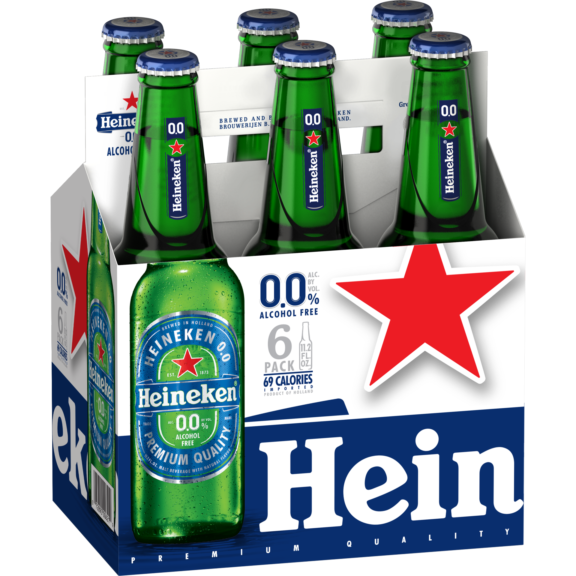 slide 1 of 2, Heineken 0.0 Non-Alcoholic Beer, 11.2 oz